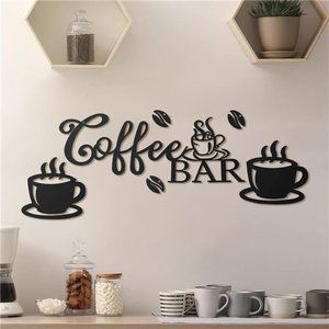 Metal Rustic Hanging Wall Decor Coffee Signs for Coffee Bar Metal Coffee WallArt